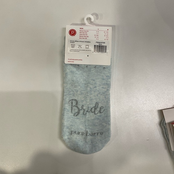 Pure Barre Bride Grip Socks - Soft Blue - Picture 1 of 3